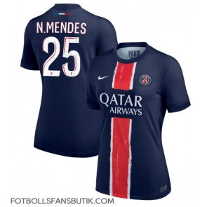 Paris Saint-Germain Nuno Mendes #25 Replika Hemmatröja Damer 2024-25 Kortärmad